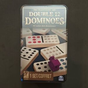 NWT Traditions Double 12 Dominoes - 91 Color Dot Dominoes